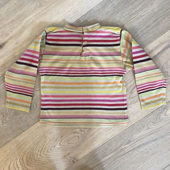 Confetti Long Sleeved Striped Cotton Top, Girls 3 - Picture 2 of 6